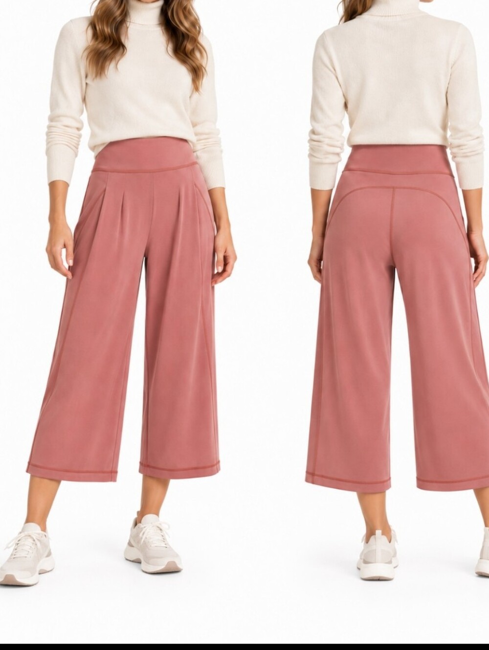 Lululemon S6 Spiced Chai Wide Leg High Rise Pull On Crop